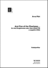 And One of the Pharisees Three-Part Choral Score cover